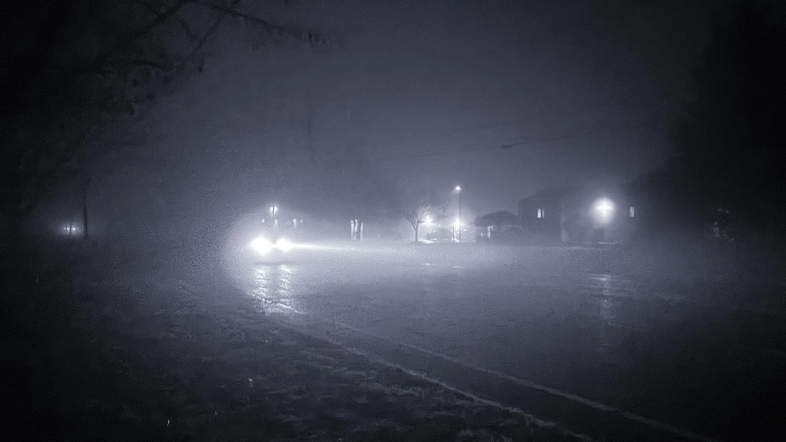 The Highway That Hunts — Scene 5: The Terrified Sprint & Trapped Souls in the Rear Seat - The Highway That Hunts Horror Movie Scene Still 4K Wallpaper